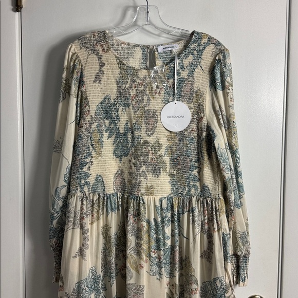 NWT Alessandra Juliette Aster Long Sleeve Floral Paisley Midi/Maxi Dress Large - Picture 2 of 11